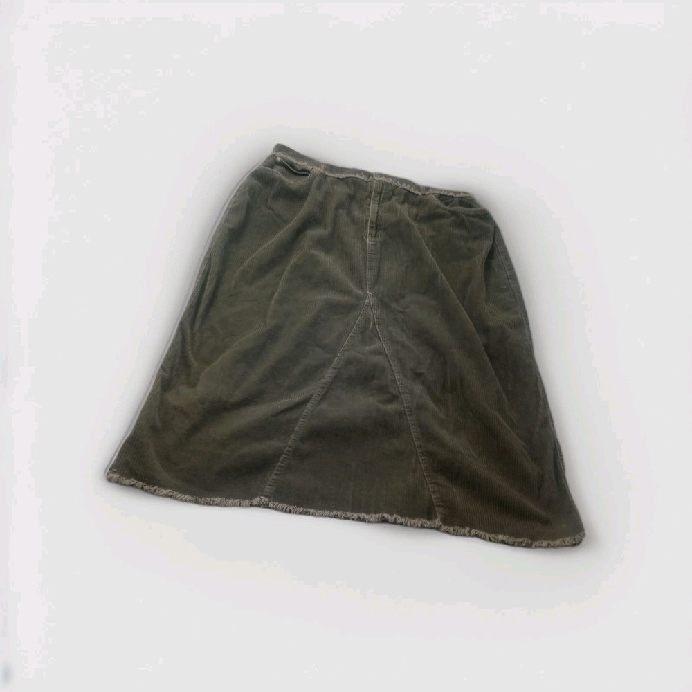 Carolina Blues  24W Green Long Whales Wide Corduroy Plus Size Skirt A Line 40W